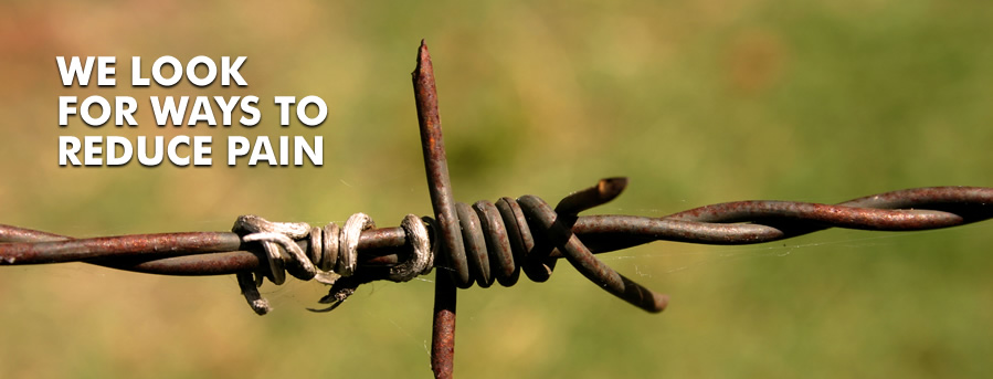 We look for ways to reduce pain